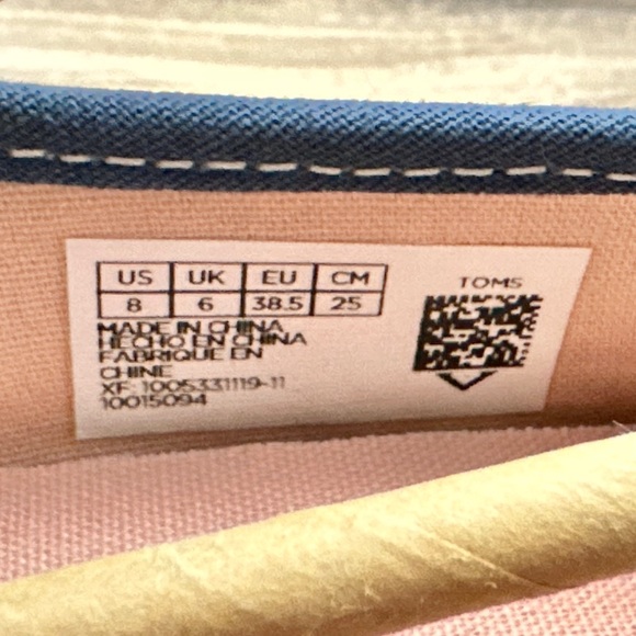 NEW Toms Clemente Slip On Canvas Sneaker Majolica Blue Japanese Floral Print 8 - Picture 10 of 11